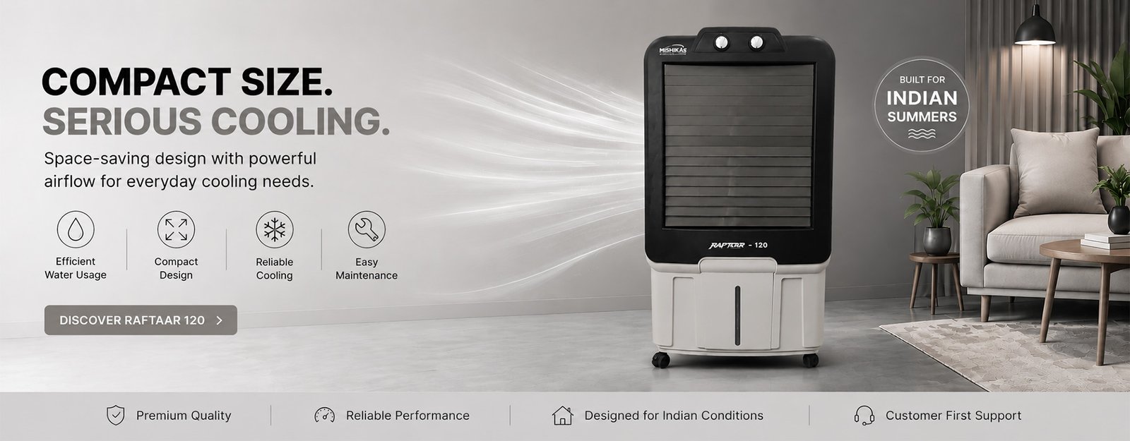 Compact Size. Serious Cooling. — Raftaar 120